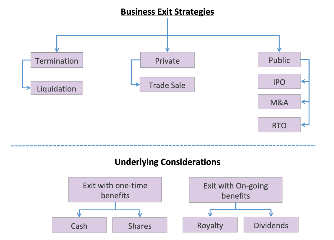 SUT Business Exit Strategies Map